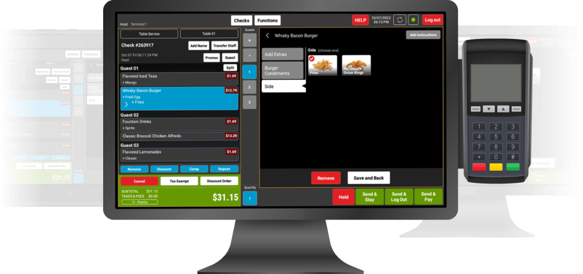 cloud-based pos software running on a point-of-sale terminal